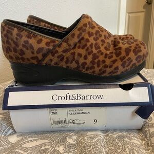 Croft & Barrow Women's Animal Print Clogs